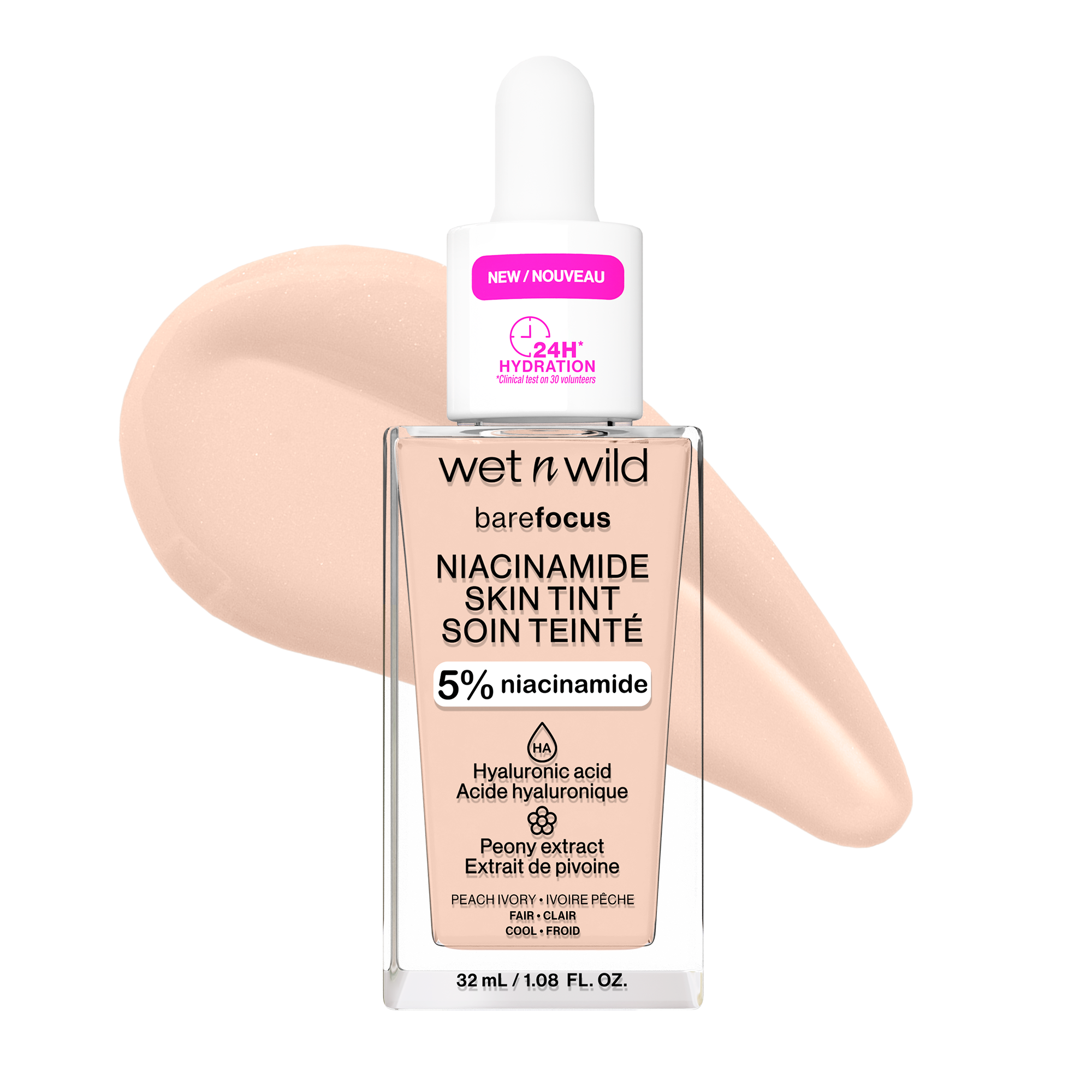 Bare Focus Niacinamide Skin Tint | Peach Ivory